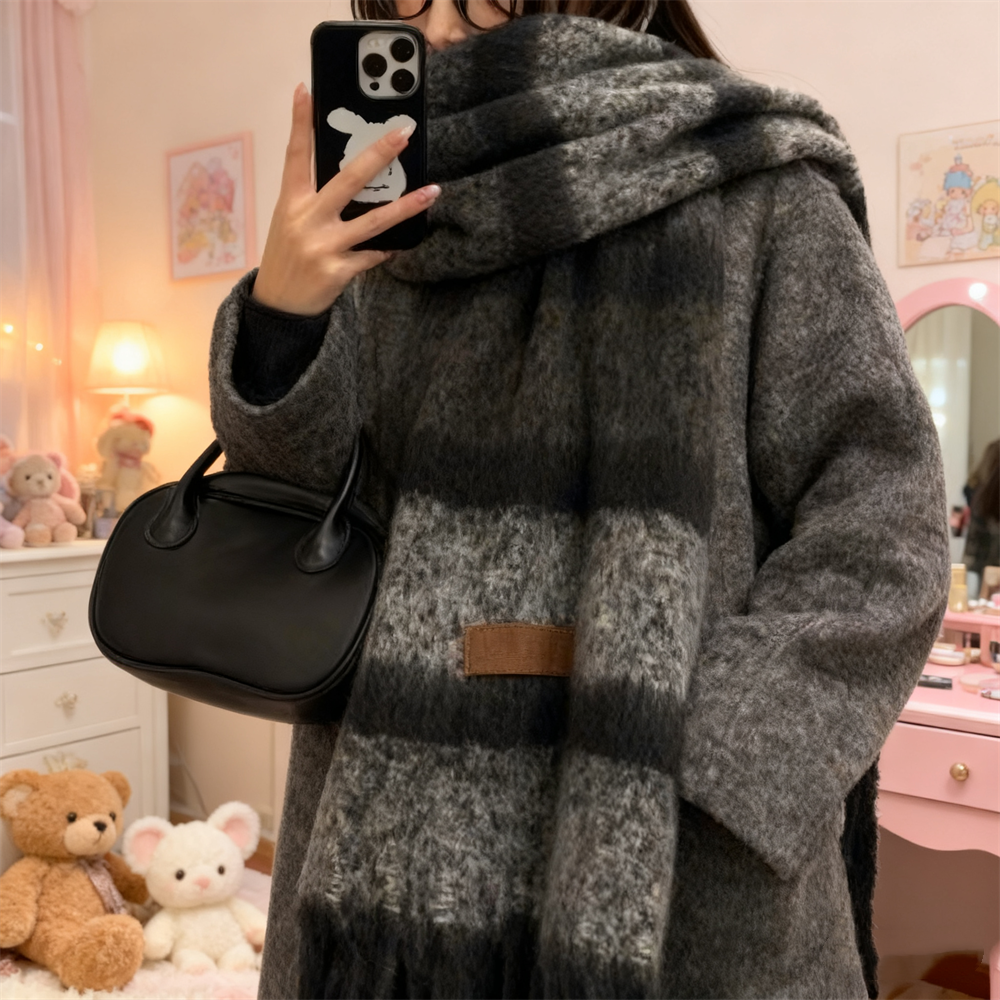 Wool Scarf Men - 50X200cm Maillard Premium Atmosphere Scarf Women's