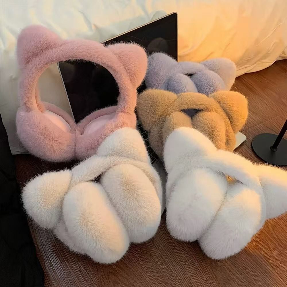 Cute Cat Earmuffs Winter Warm  - Earmuffs Foldable ulasan dan harga