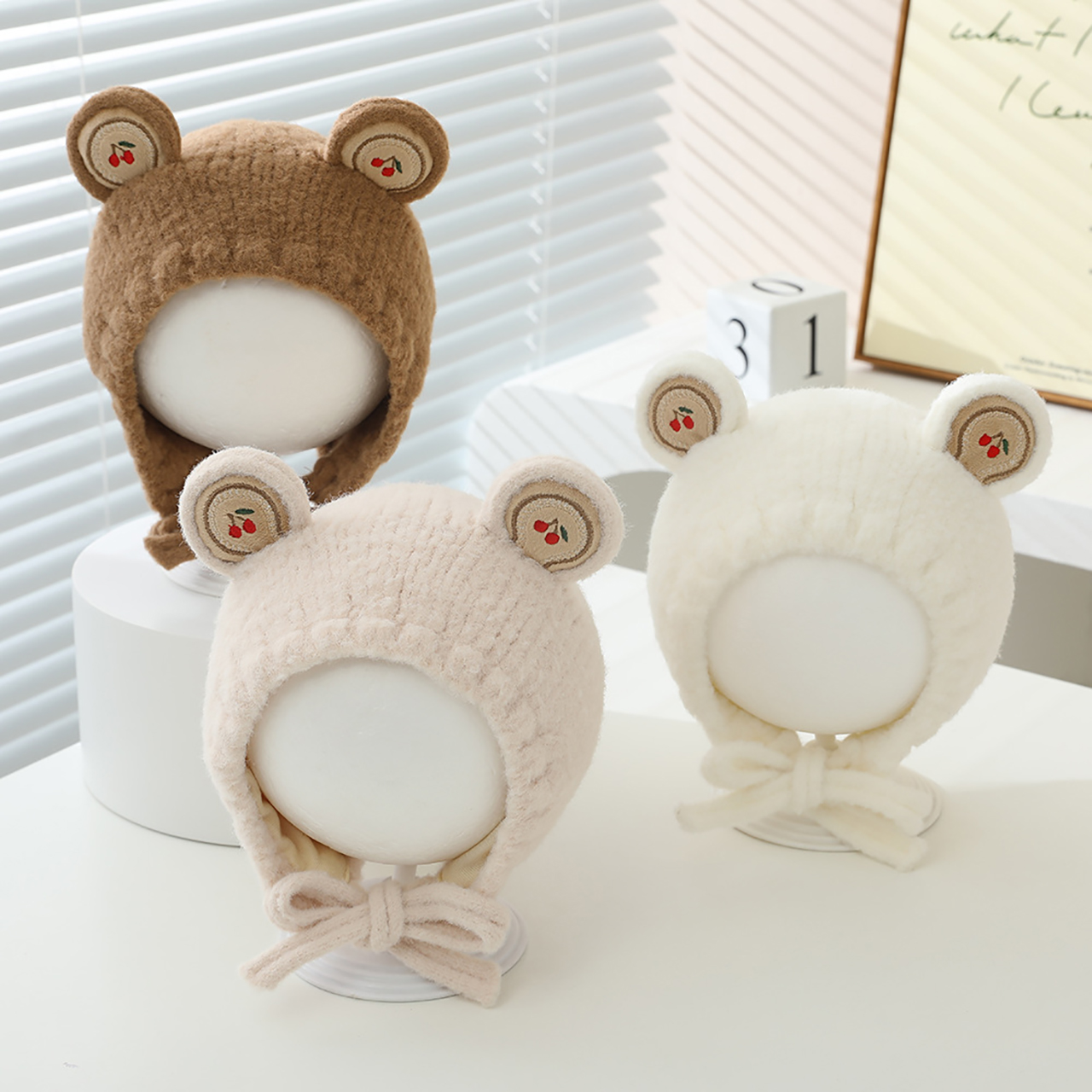 Autumn Winter Baby Knitted Hat - Knit Beanie Hat Warm ulasan dan harga