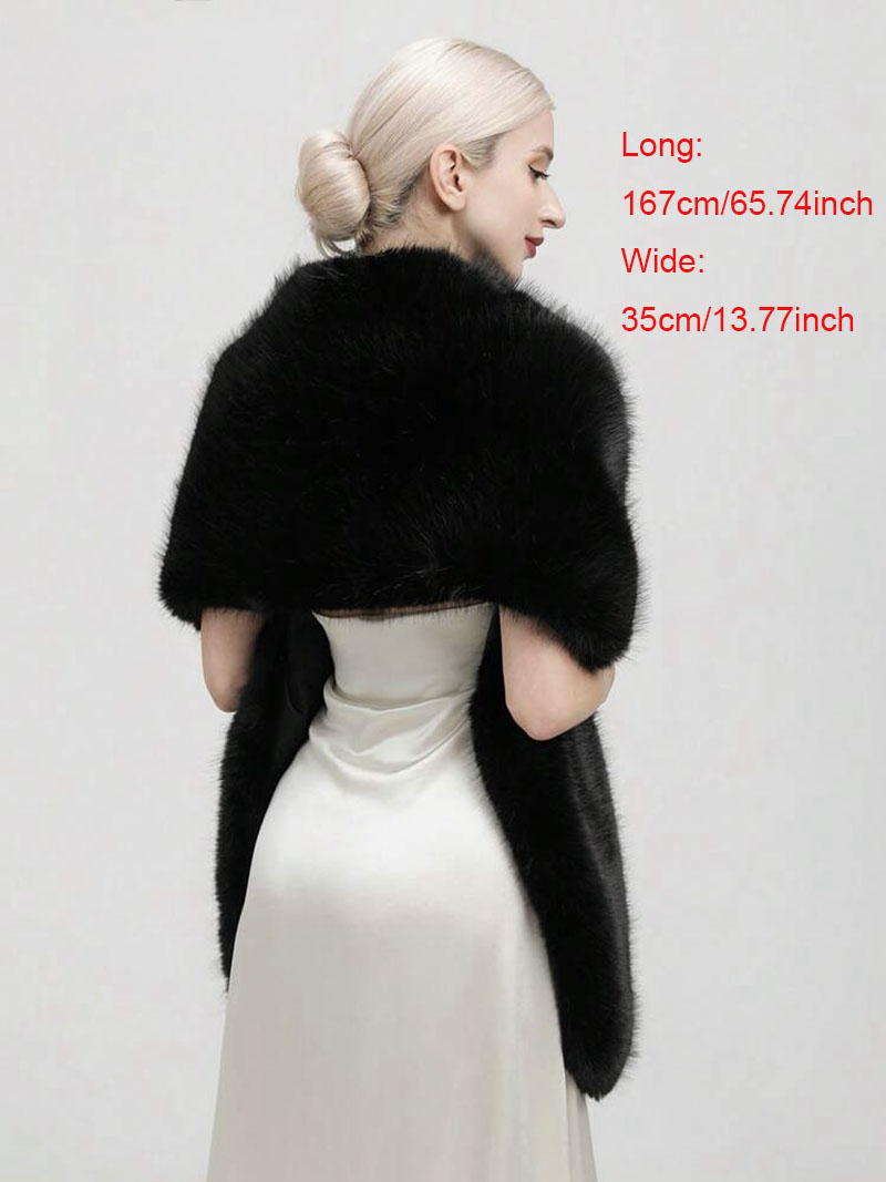 Fashion Luxury Faux Fox Fur Sh - Shawl Wrap Winter ulasan dan harga