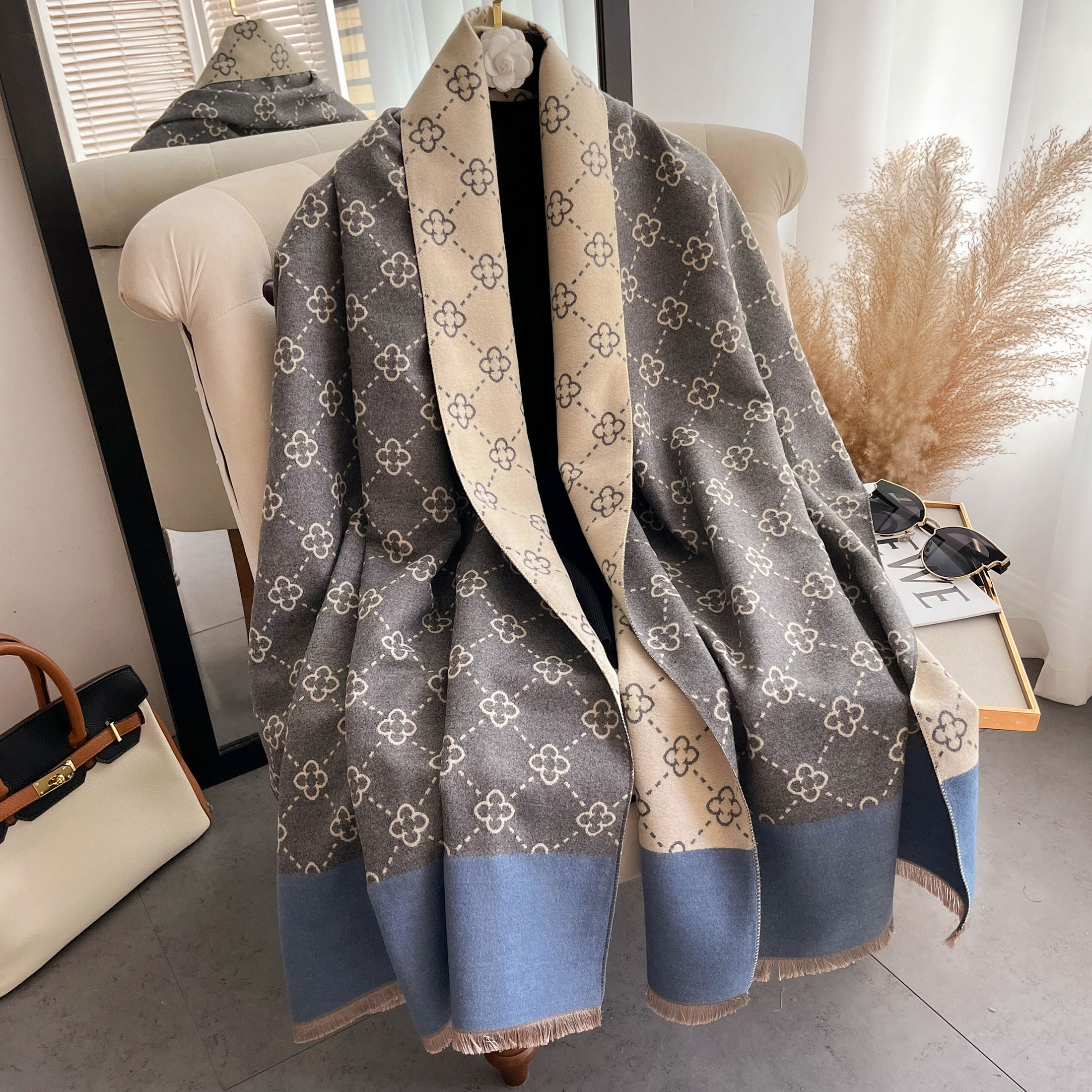NEW Luxury Winter Thick Warm S - Wool Scarf Men ulasan dan harga