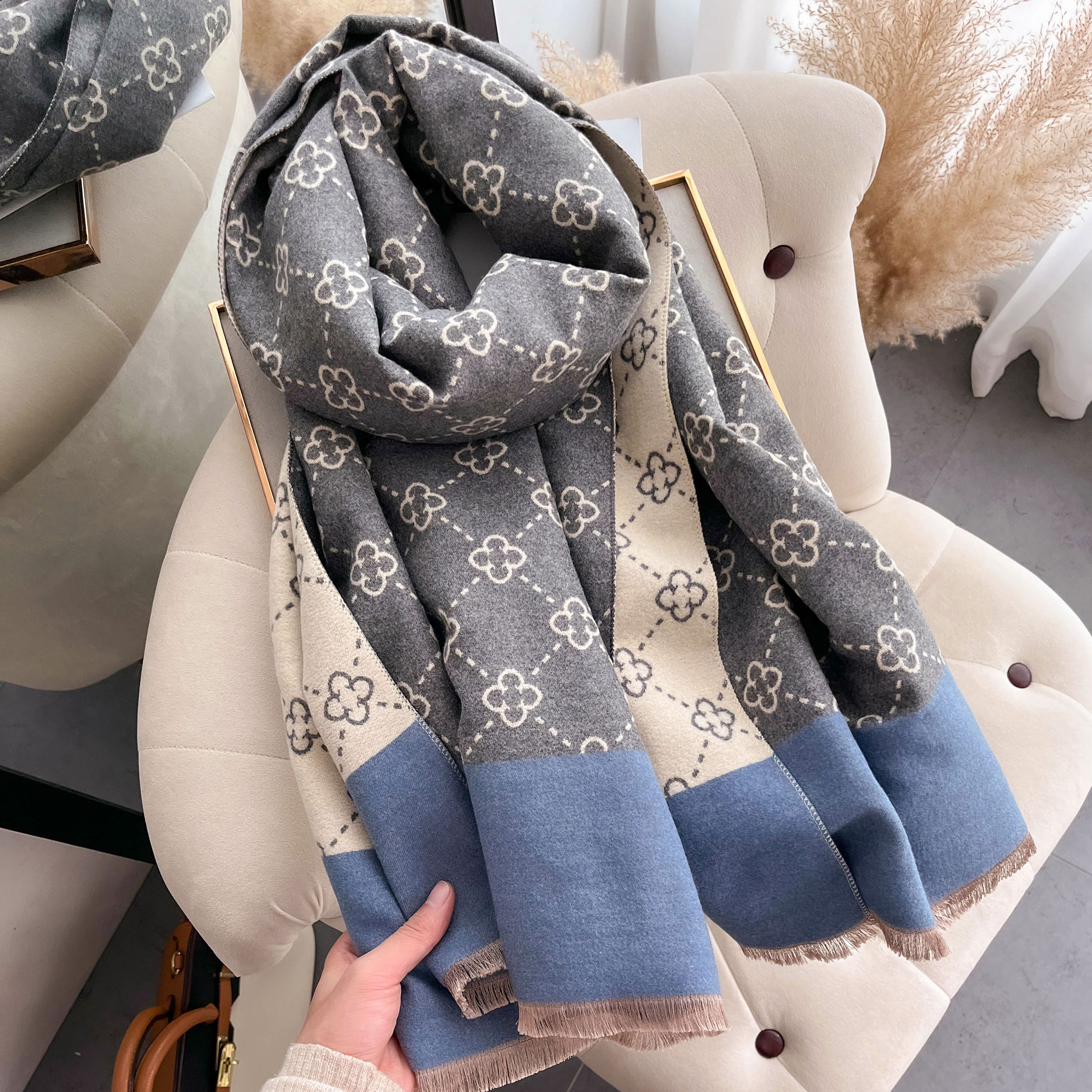 NEW Luxury Winter Thick Warm S - Wool Scarf Men ulasan dan harga