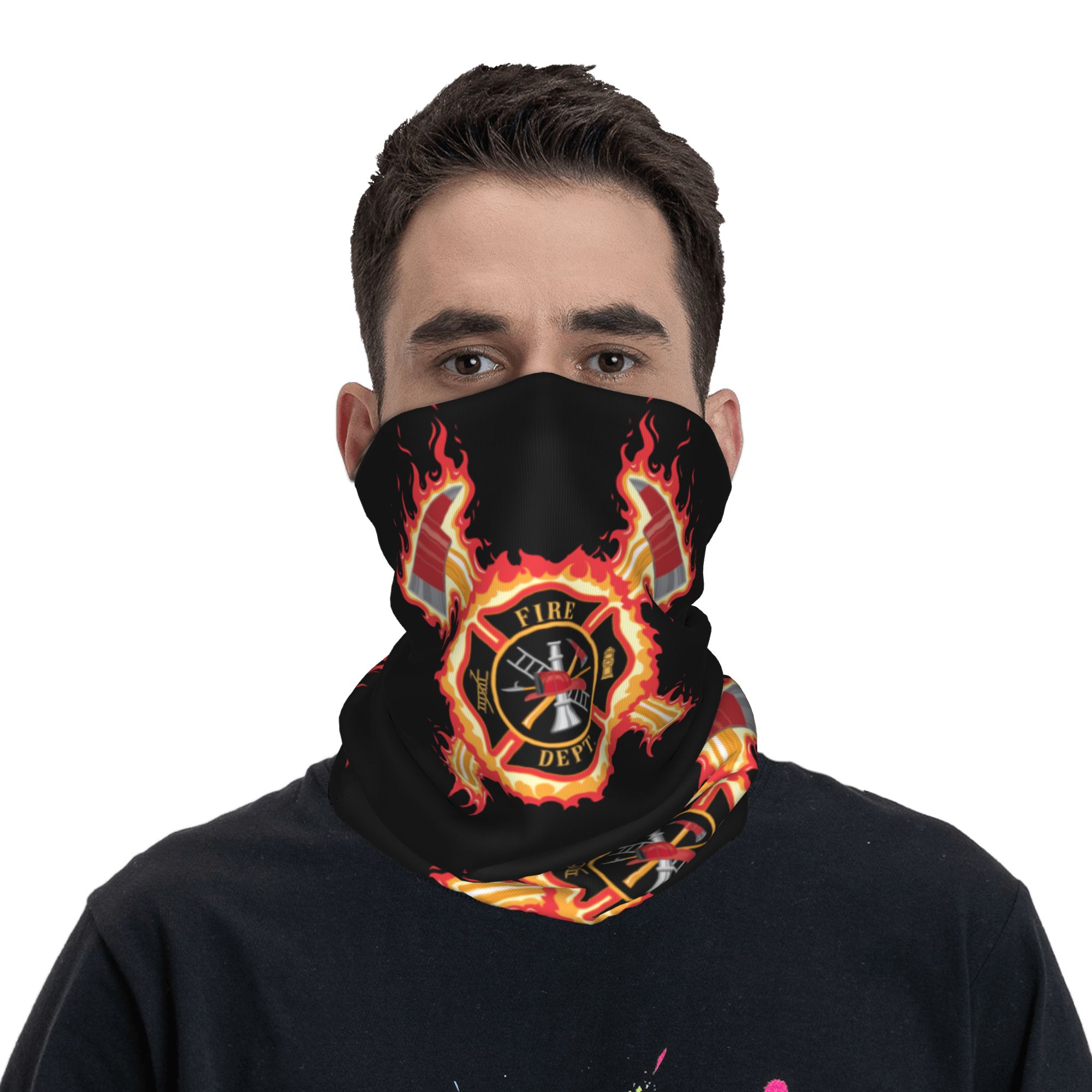 Custom Firefighter Cross Banda - Neck Gaiter Fleece ulasan dan harga