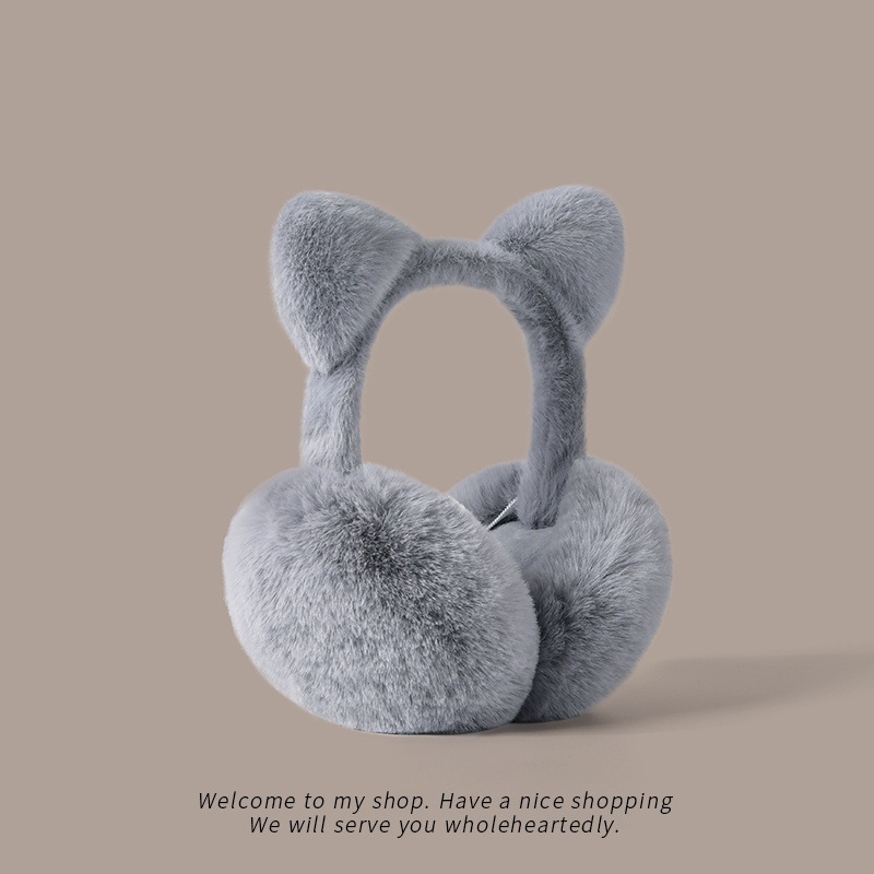 Cat ears foldable earmuffs plu - Earmuffs Foldable ulasan dan harga