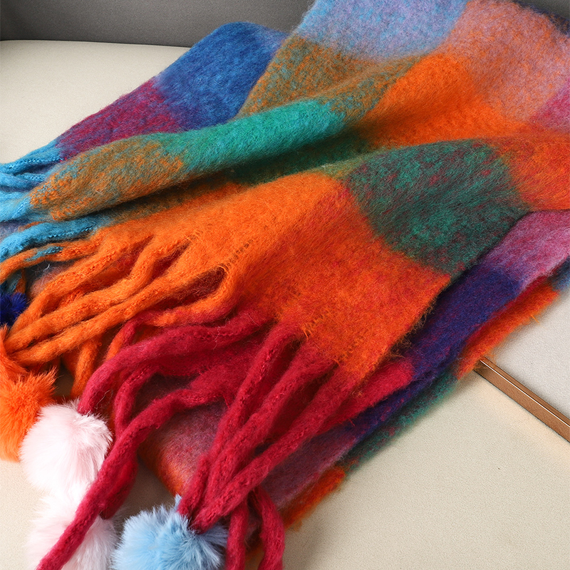 Luxury Plaid Scarf Winter Warm - Cashmere Pashmina Wrap ulasan dan harga